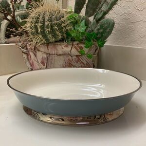 Flintridge China Miramar Rim Platinum Trim Serving Bowl